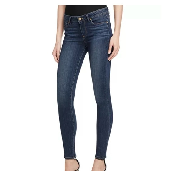 Paige Skyline Skinny Jeans Hugo Med Wash 28 - Picture 1 of 12